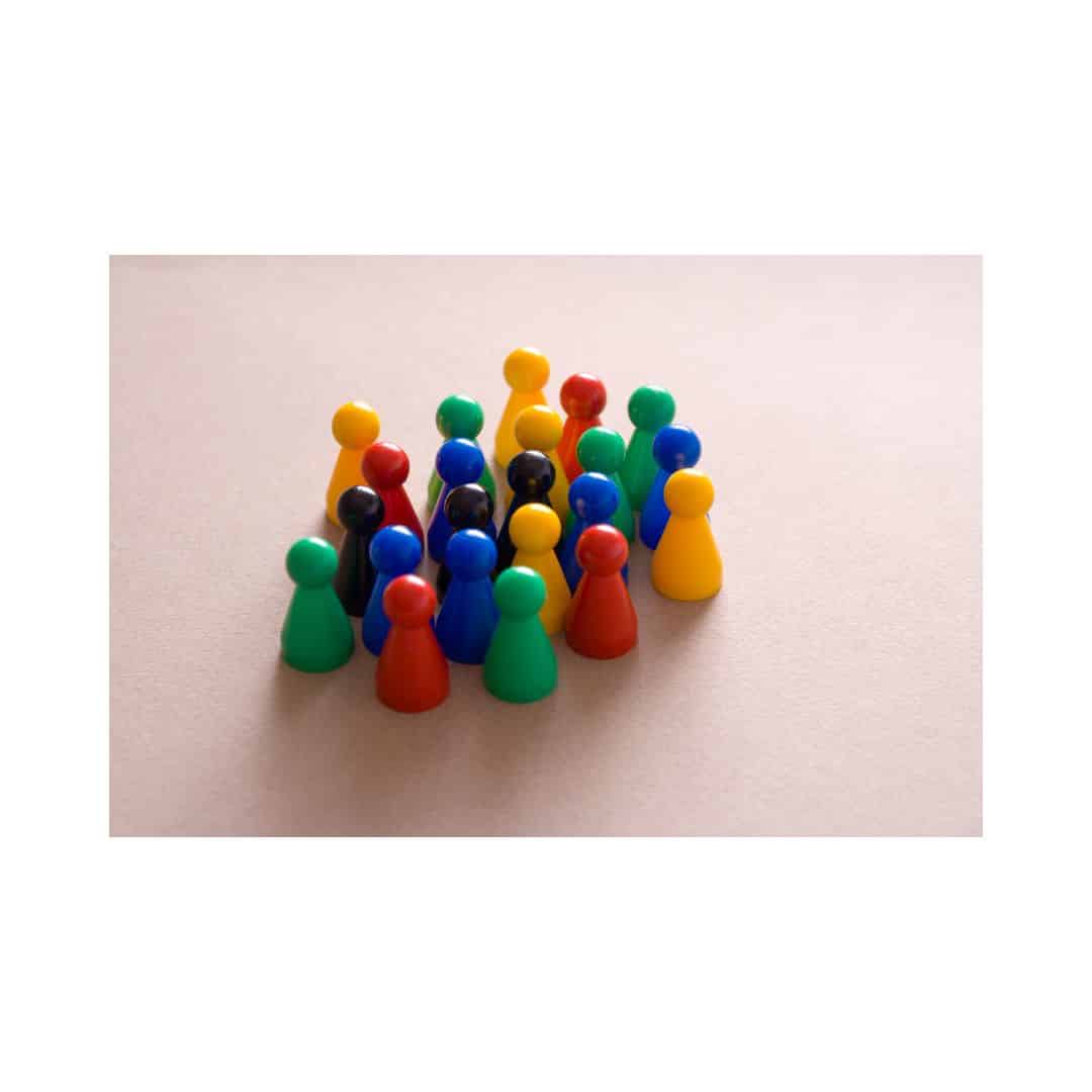 group of pins which depict a good business culture